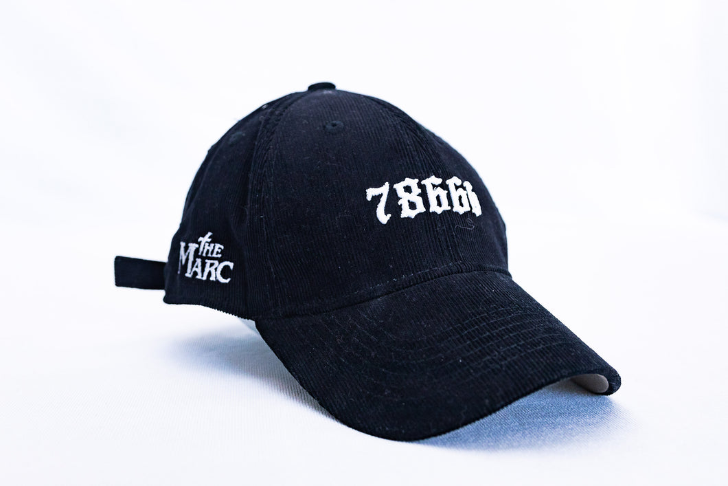 78666 Dad Hat (Black) (Double Embroidered)